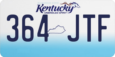 KY license plate 364JTF