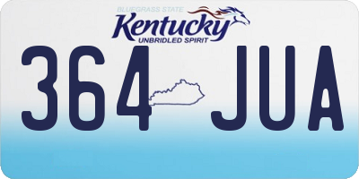KY license plate 364JUA
