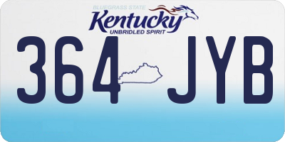 KY license plate 364JYB