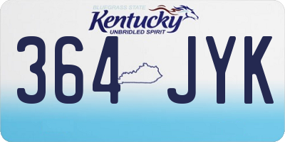 KY license plate 364JYK