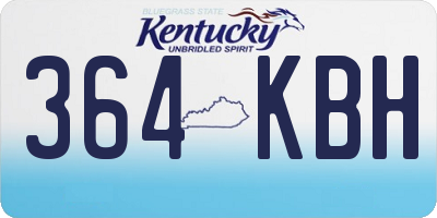 KY license plate 364KBH