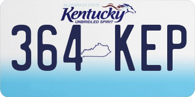 KY license plate 364KEP