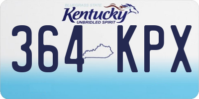 KY license plate 364KPX