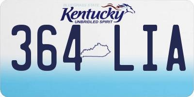 KY license plate 364LIA