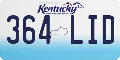 KY license plate 364LID