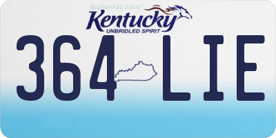 KY license plate 364LIE