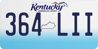 KY license plate 364LII