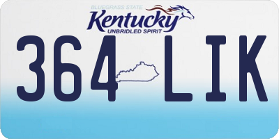 KY license plate 364LIK