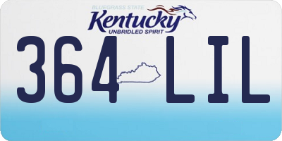 KY license plate 364LIL