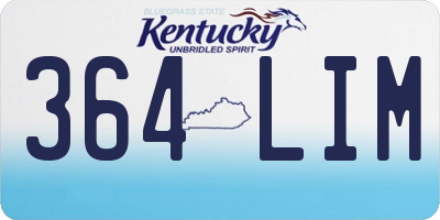 KY license plate 364LIM