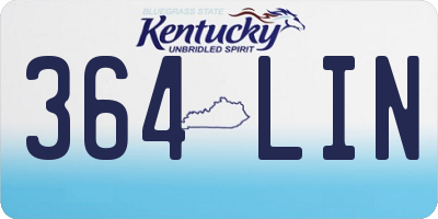 KY license plate 364LIN