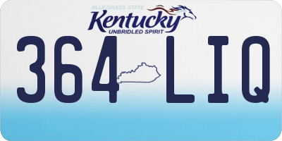 KY license plate 364LIQ