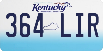 KY license plate 364LIR