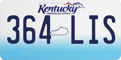 KY license plate 364LIS