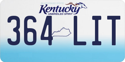 KY license plate 364LIT