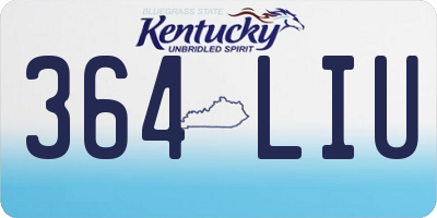 KY license plate 364LIU