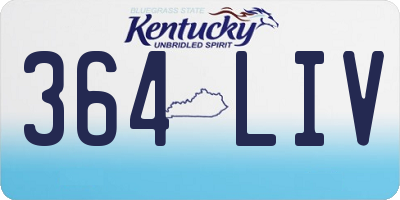KY license plate 364LIV