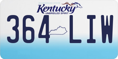 KY license plate 364LIW