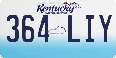 KY license plate 364LIY