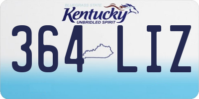 KY license plate 364LIZ