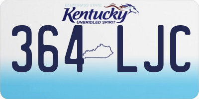 KY license plate 364LJC