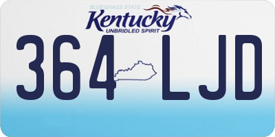 KY license plate 364LJD