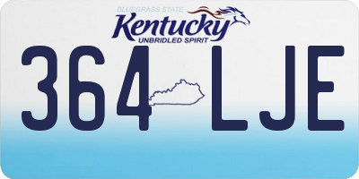 KY license plate 364LJE