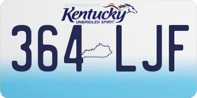 KY license plate 364LJF