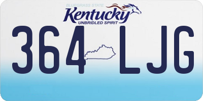 KY license plate 364LJG