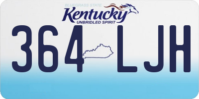 KY license plate 364LJH