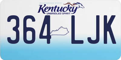 KY license plate 364LJK
