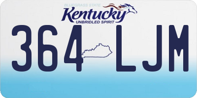 KY license plate 364LJM