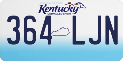 KY license plate 364LJN
