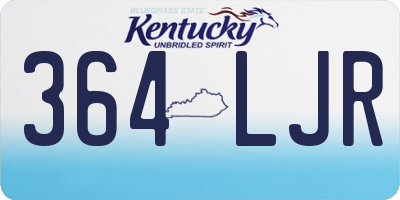 KY license plate 364LJR