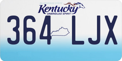 KY license plate 364LJX