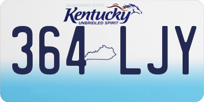 KY license plate 364LJY