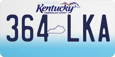 KY license plate 364LKA