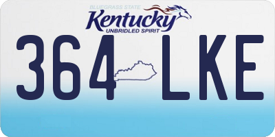 KY license plate 364LKE