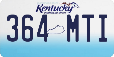 KY license plate 364MTI