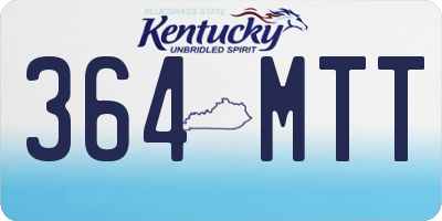 KY license plate 364MTT