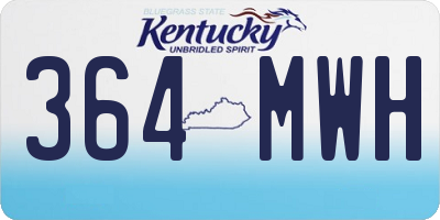 KY license plate 364MWH