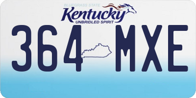 KY license plate 364MXE