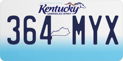 KY license plate 364MYX