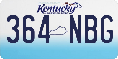 KY license plate 364NBG