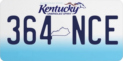 KY license plate 364NCE