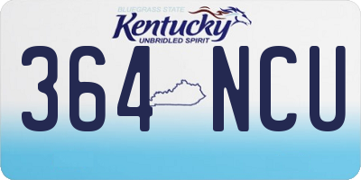 KY license plate 364NCU