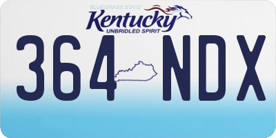 KY license plate 364NDX