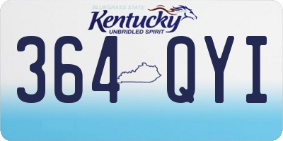 KY license plate 364QYI
