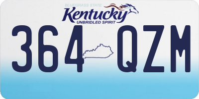 KY license plate 364QZM