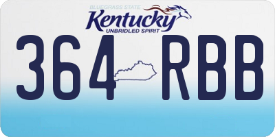 KY license plate 364RBB